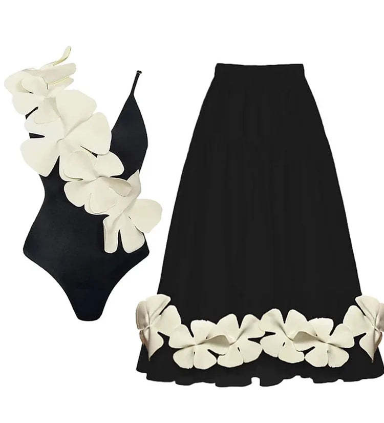 Tie Fresh Floral Swimsuit Set