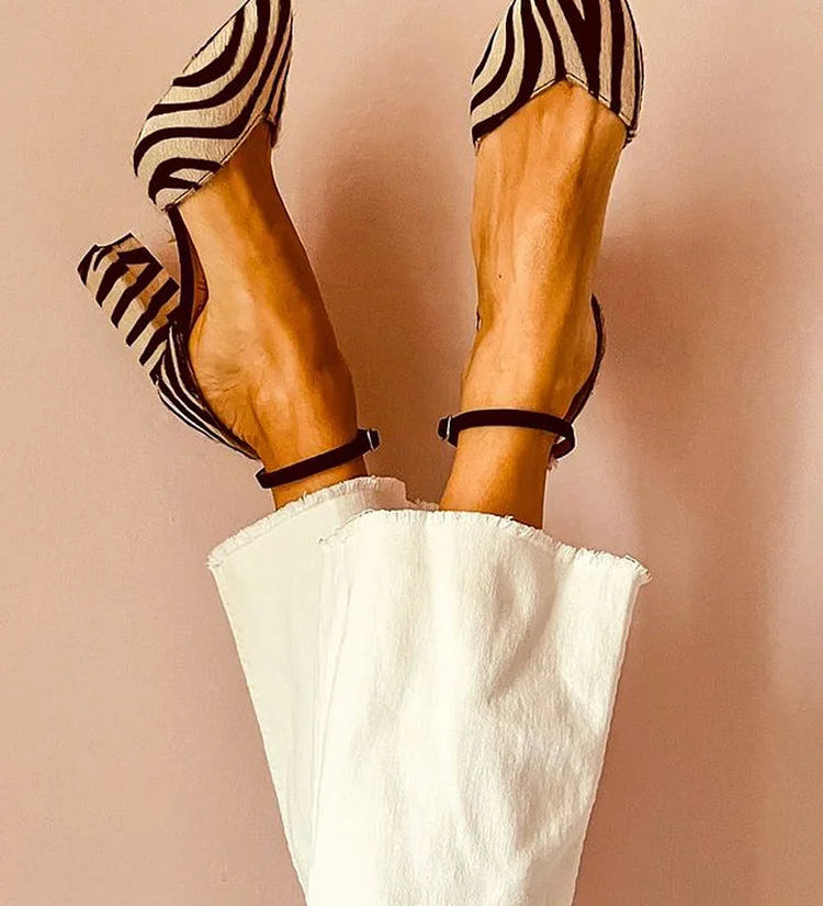 Selene - Décolleté Zebra