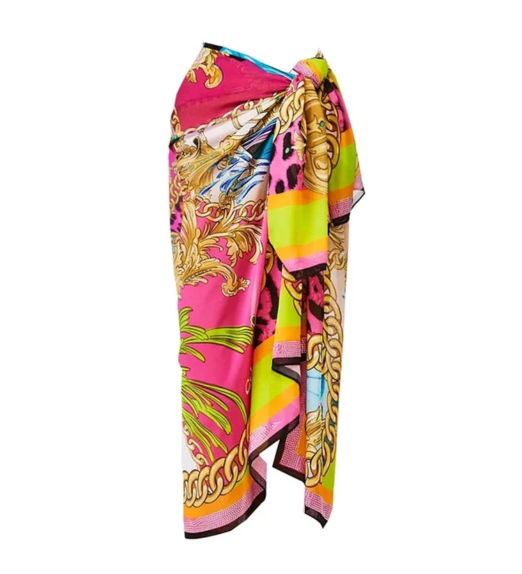 Colorblock Cartoon Print One-Piece Swimsuit