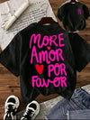 Preto com letras rosas / S