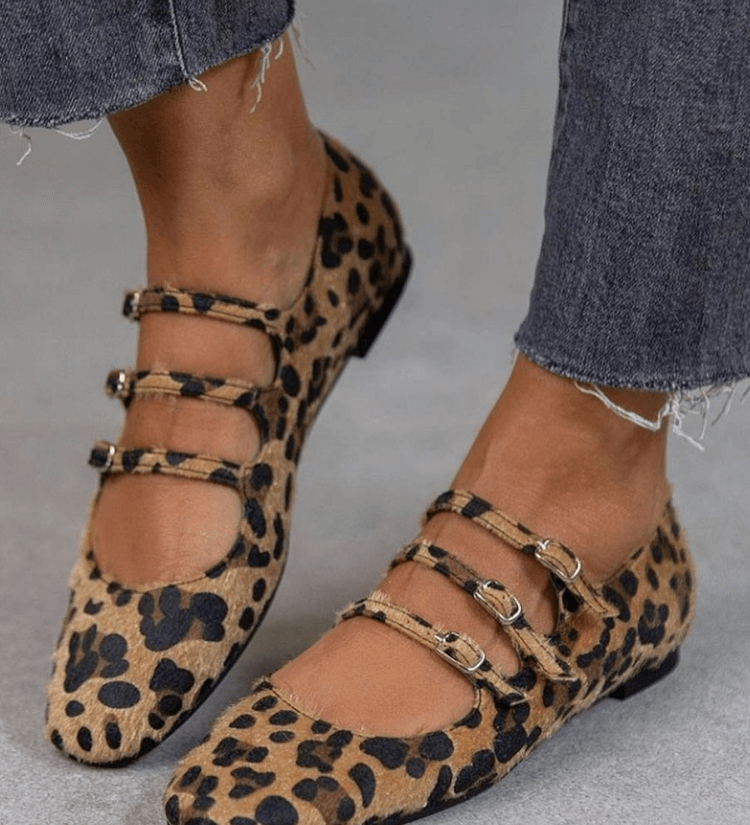 Papoila - Sapatos com Estampa de Leopardo