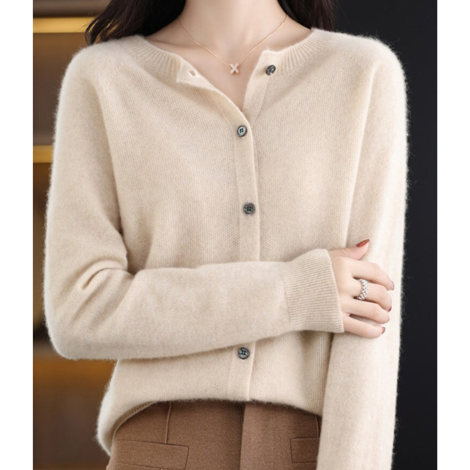 Alice | Cardigã de Lã Merino e Cashmere