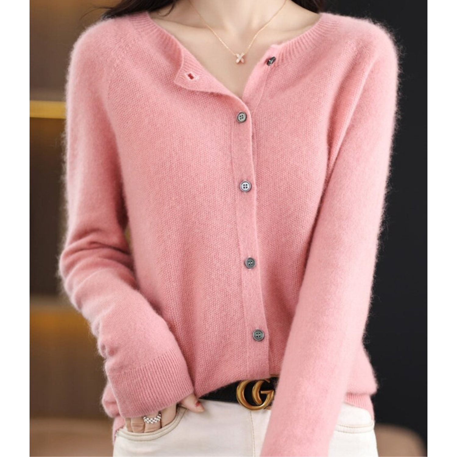 Alice | Cardigã de Lã Merino e Cashmere