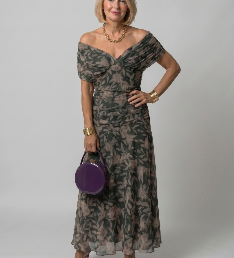 Vestido  Éden – Fluidez com Decote
