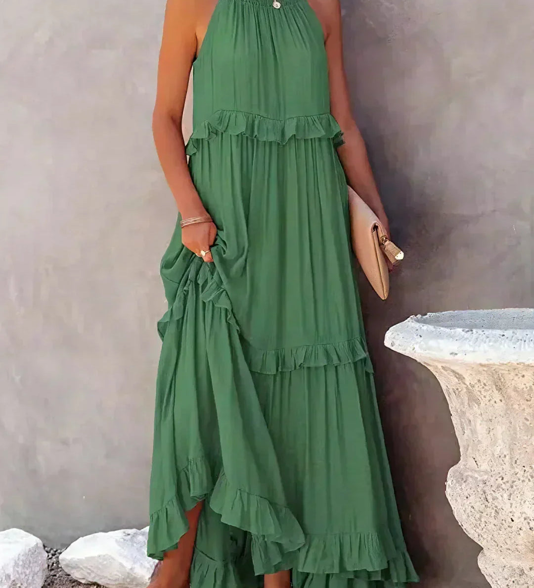Coral - Vestido Longo