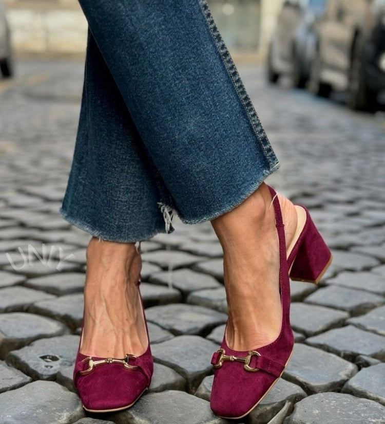 Honorina - Saltos Slingback em Camurça