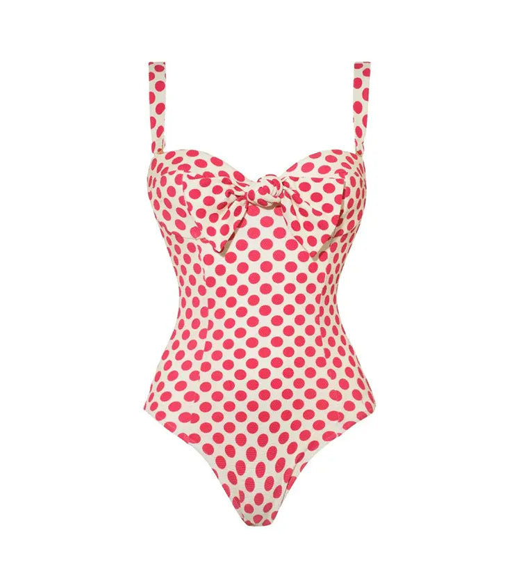 Pink Printed Skirted One-Piece Swimsuit Set