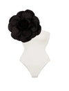 Black Floral Swimsuit / S