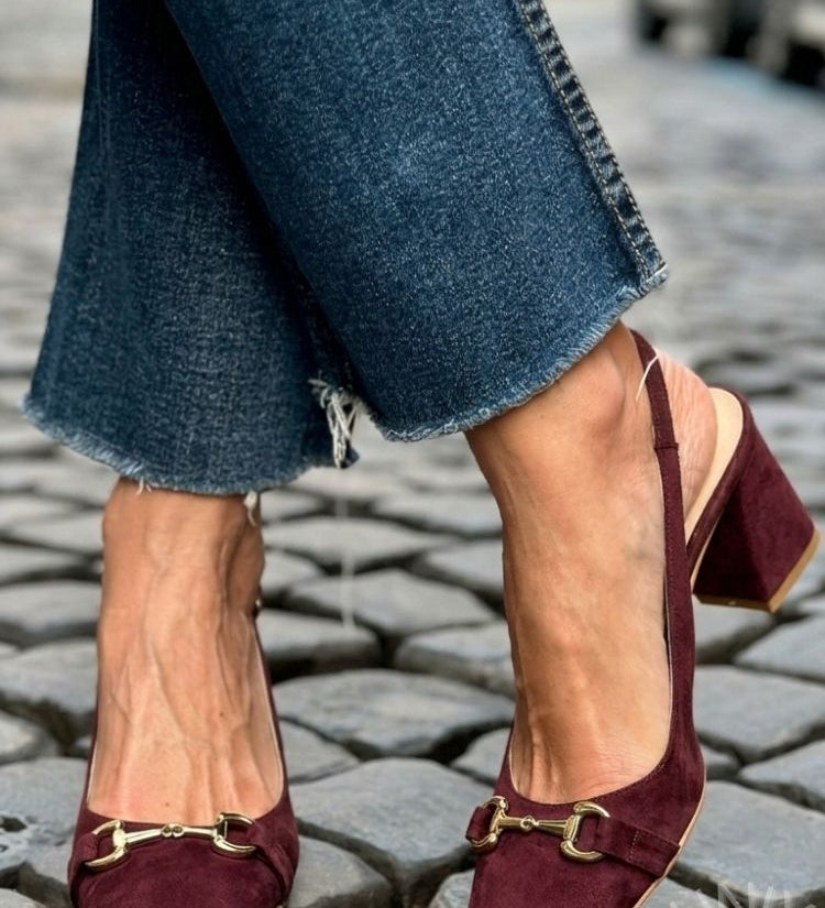 Honorina - Saltos Slingback em Camurça