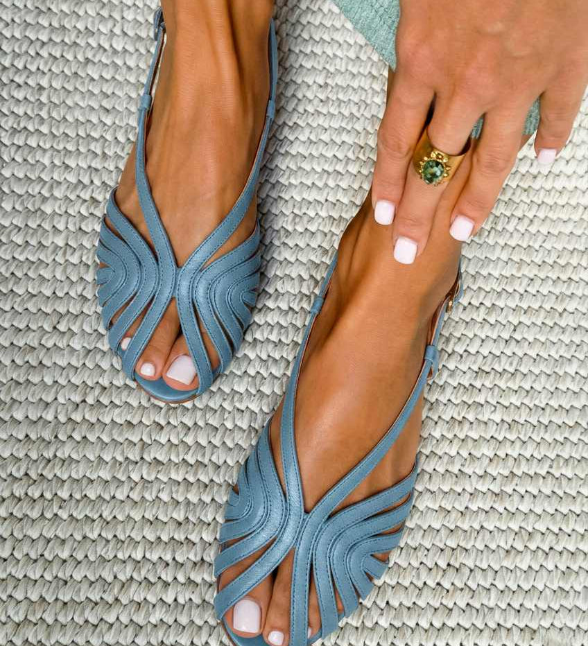 Tania - Sandálias Peep toe Vermelha