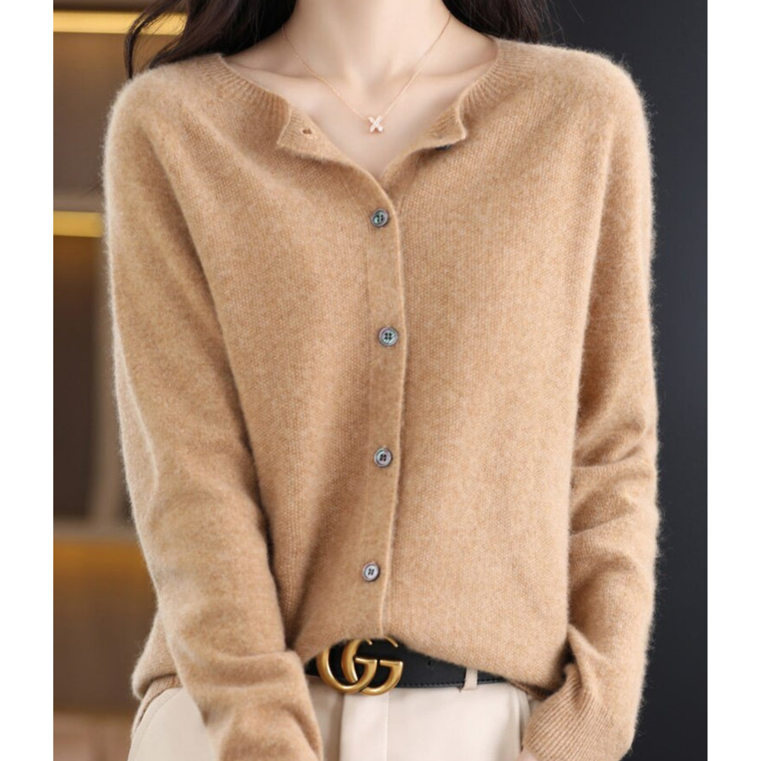 Alice | Cardigã de Lã Merino e Cashmere