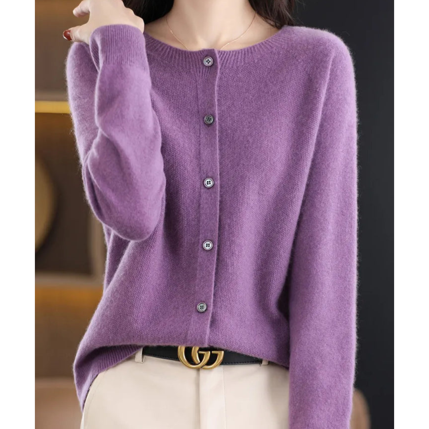 Alice | Cardigã de Lã Merino e Cashmere