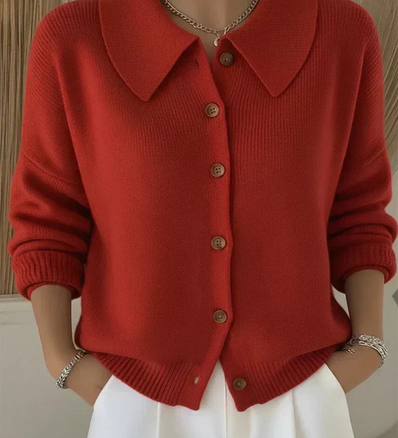 Clarisse - Cardigan com Colarinho