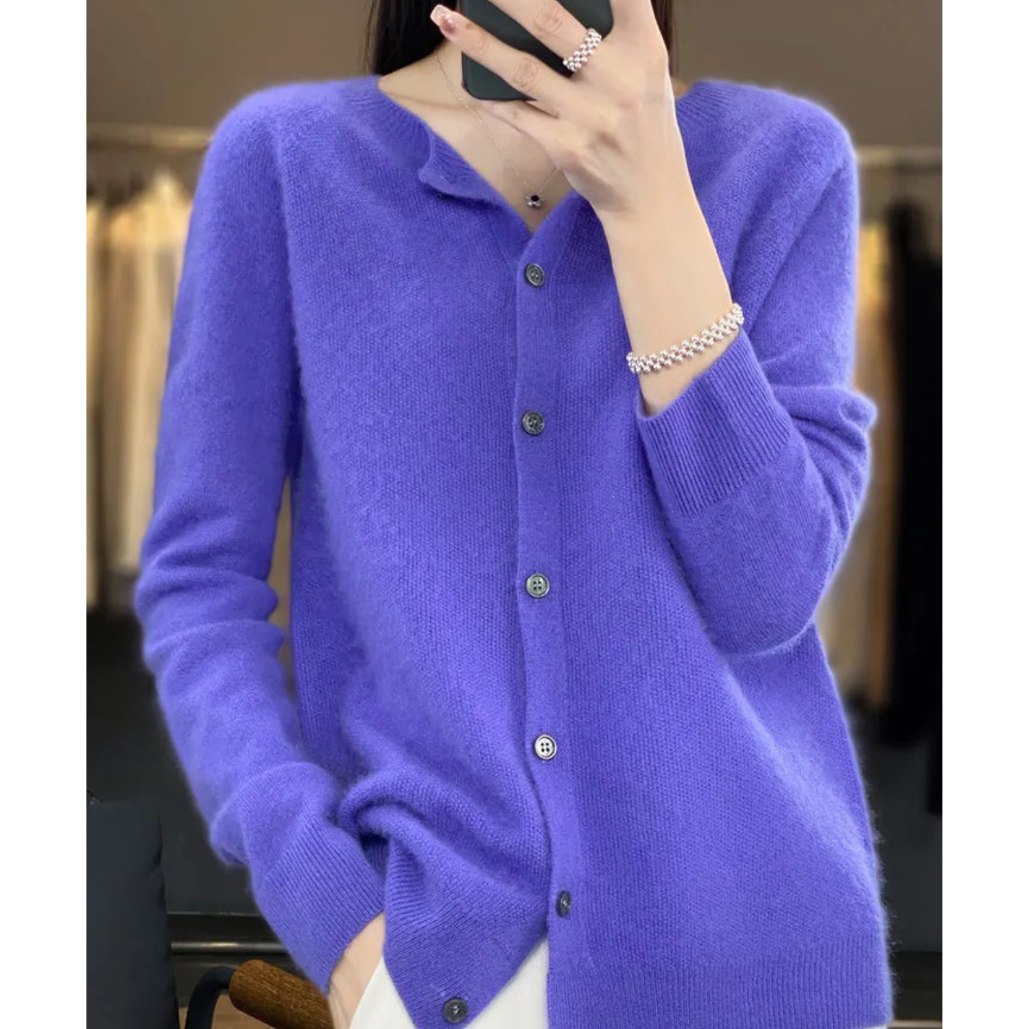 Alice | Cardigã de Lã Merino e Cashmere