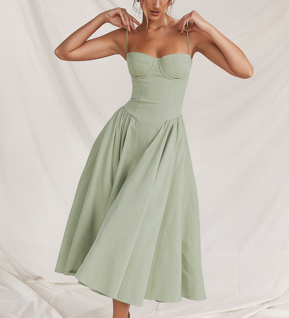 Vestido Midi Estruturado com Sutiã Embutido