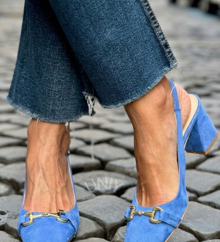 Honorina - Saltos Slingback em Camurça