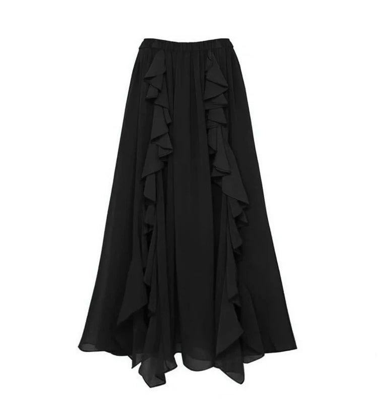 3D Floral Shoulder Detail Hollow Black Set