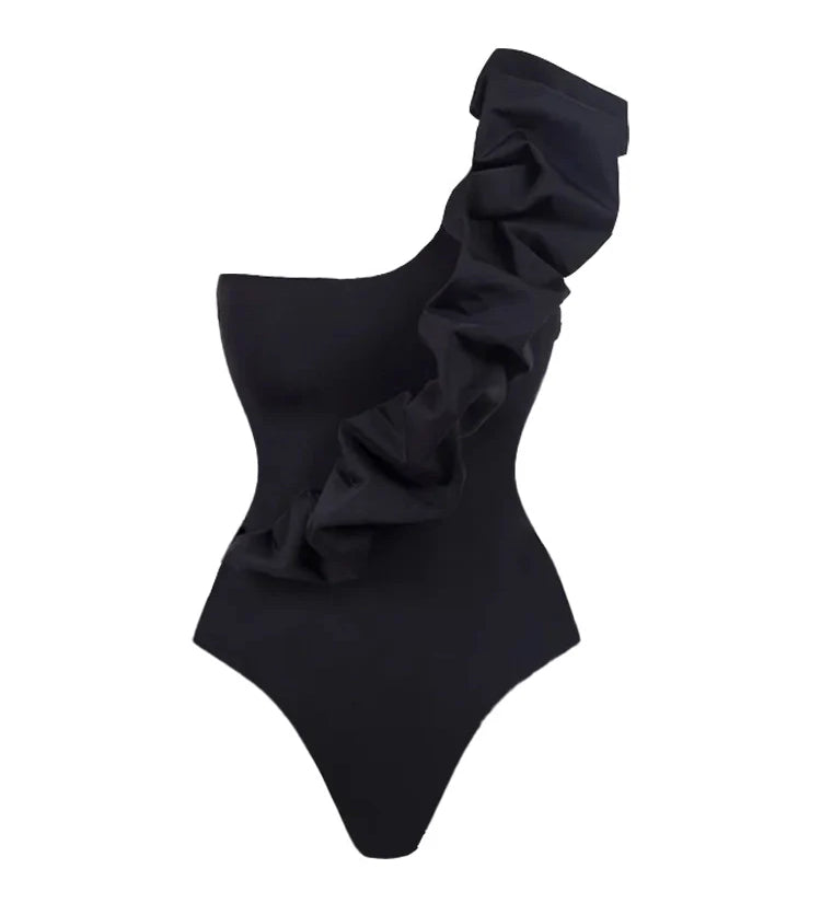 Solid One-Piece Swimsuit