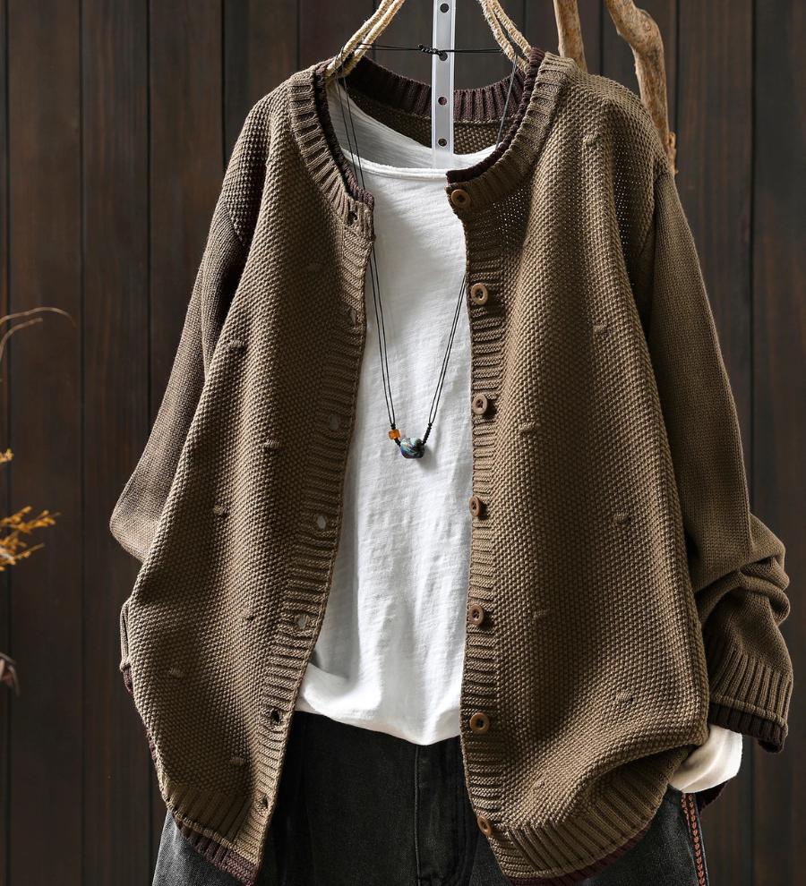 Diana - Cardigan Texturado Oversized