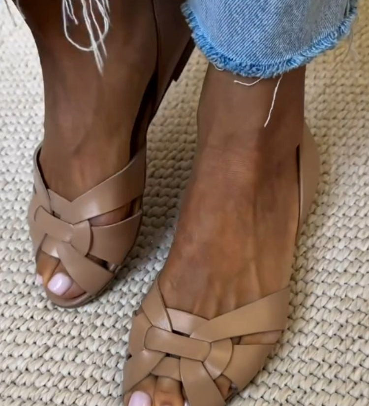 Sancha - Ballerinas Peep toe em Ecopelle