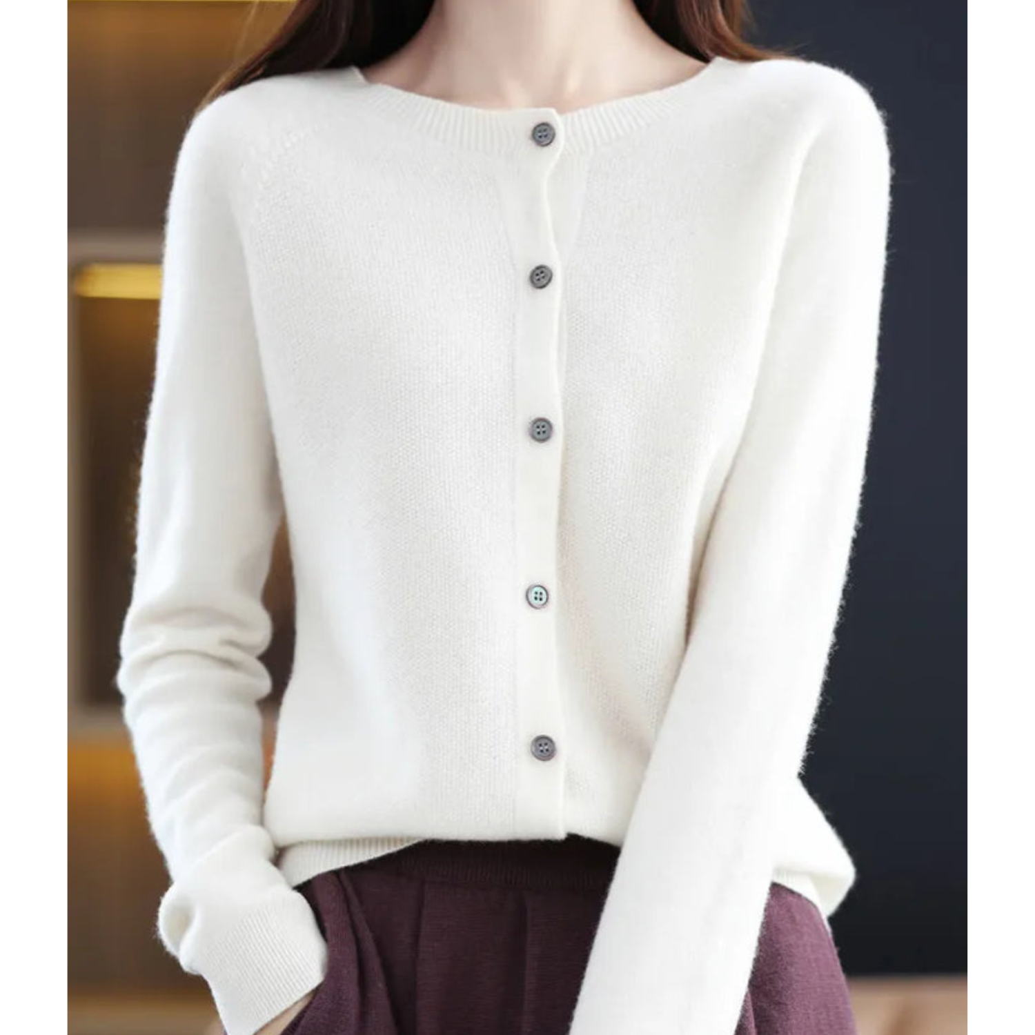 Alice | Cardigã de Lã Merino e Cashmere
