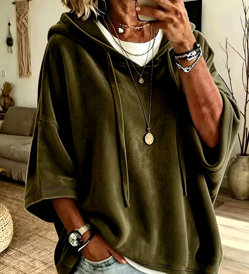 Luana - Hoodie Veludo Oversized