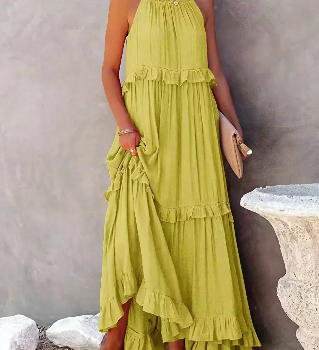 Coral - Vestido Longo