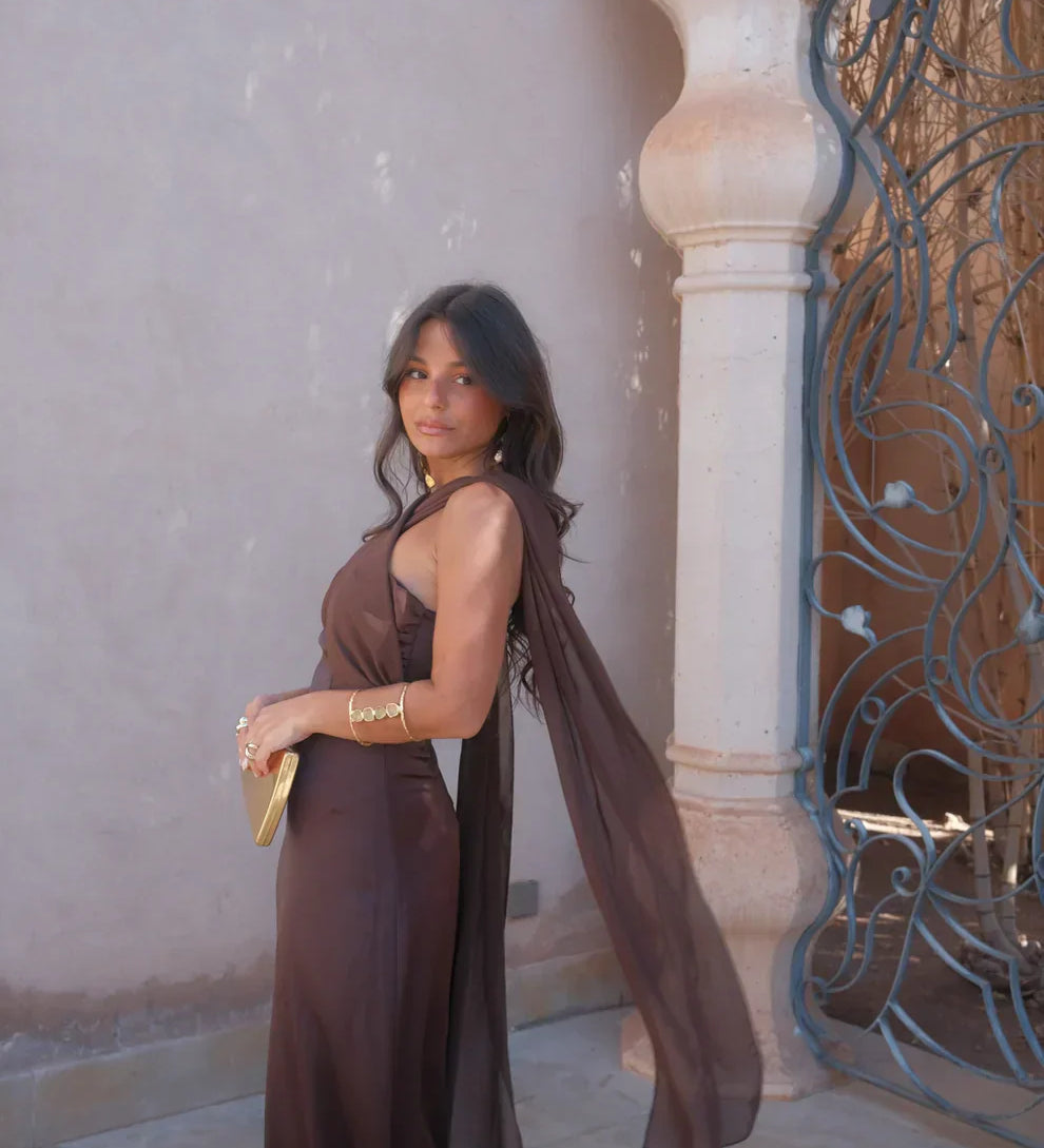 Alvor - Vestido Liso Vintage com Laço e Cintura Alta