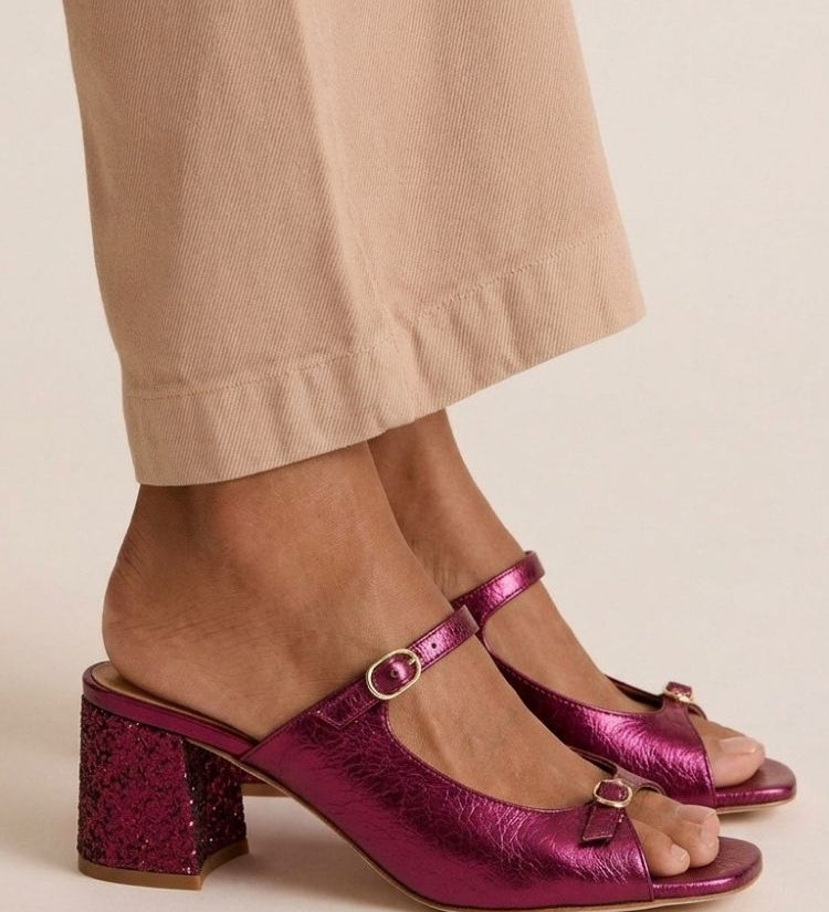 Hermelinda - Sapatos Slingback Ouro