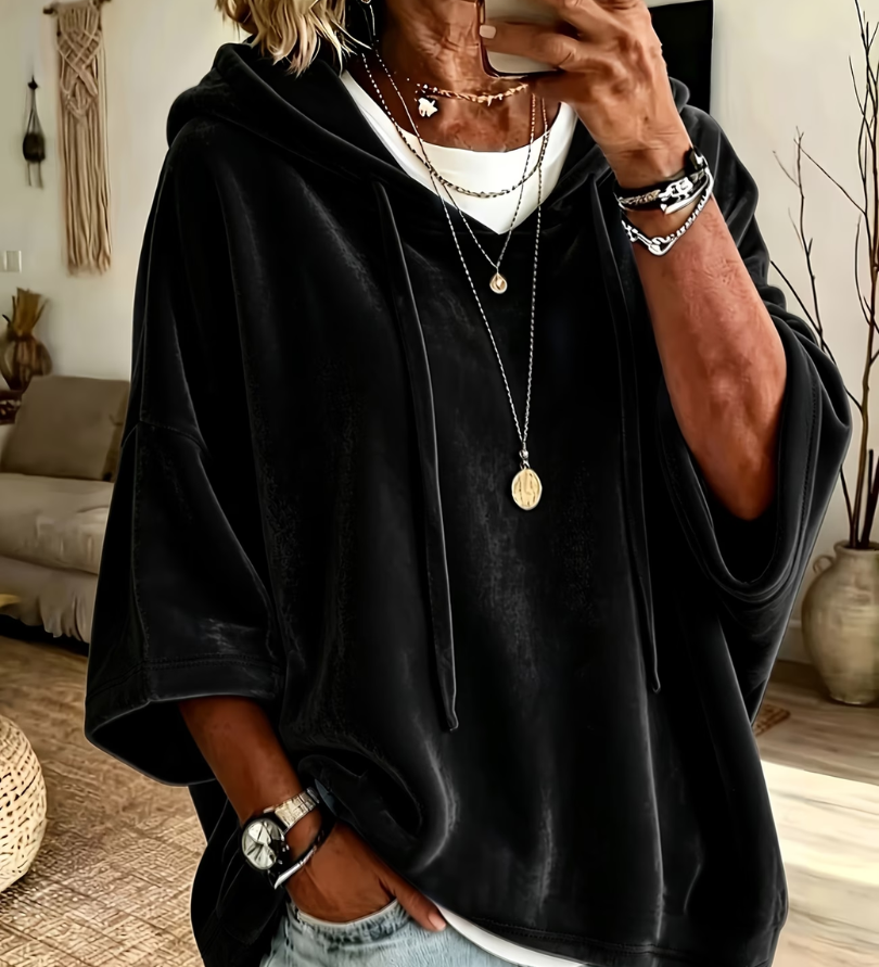 Luana - Hoodie Veludo Oversized