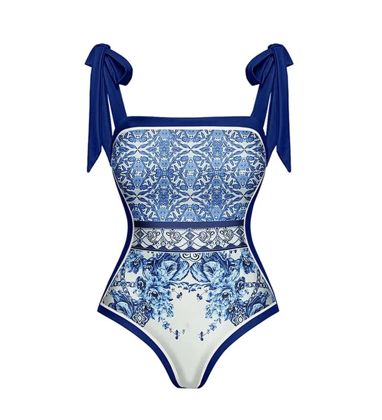 Boho Print One Piece Swimsuit