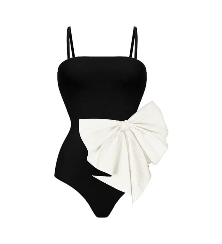 Bow Detail Sweetheart One Piece Swimsuit