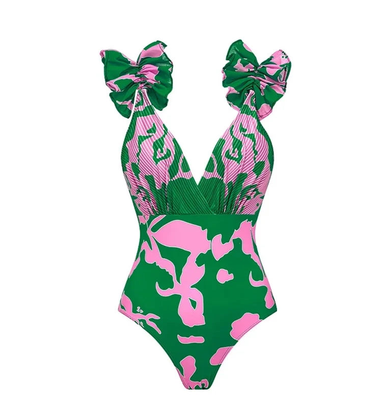 Floral Print Resort Swimsuit Set