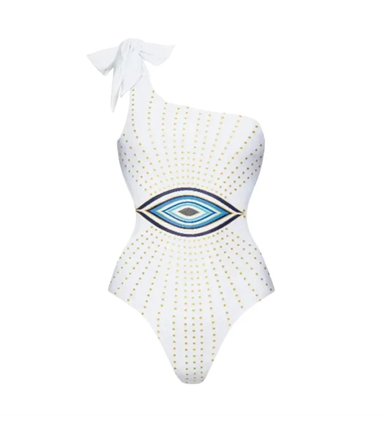 Evil Eye Print One-Piece Swimsuit