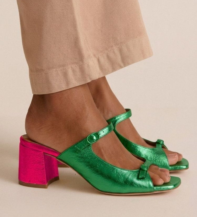 Hermelinda - Sapatos Slingback Ouro