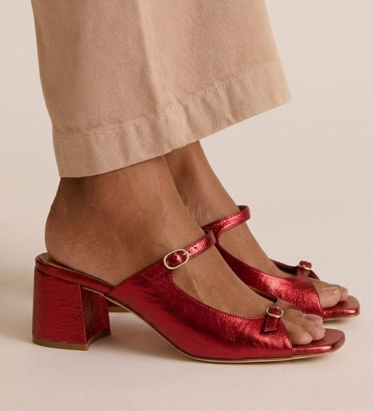 Hermelinda - Sapatos Slingback Ouro
