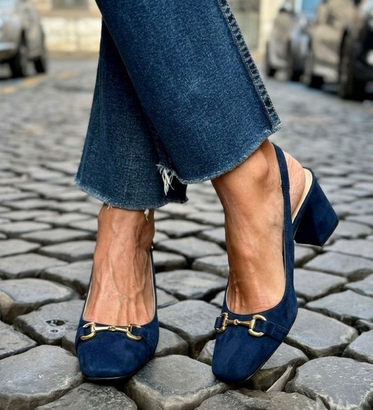 Honorina - Saltos Slingback em Camurça