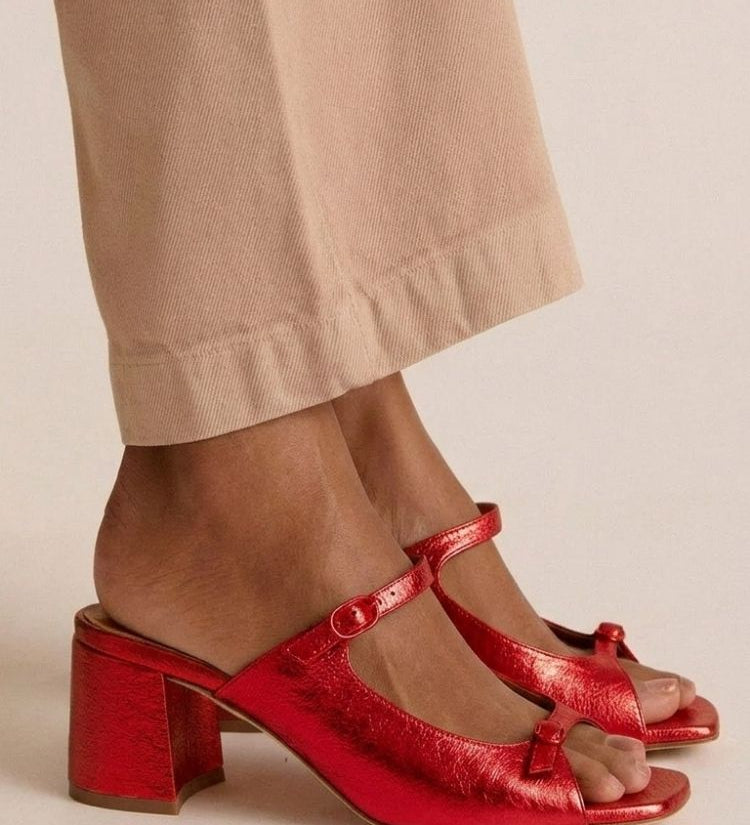 Hermelinda - Sapatos Slingback Ouro