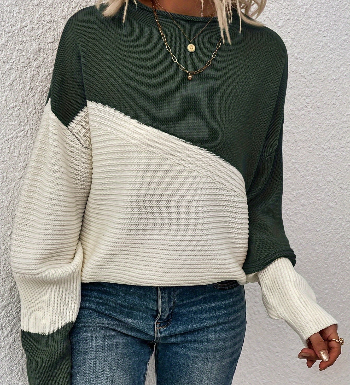 Leila - Camisola Chic em Blocos de Cor