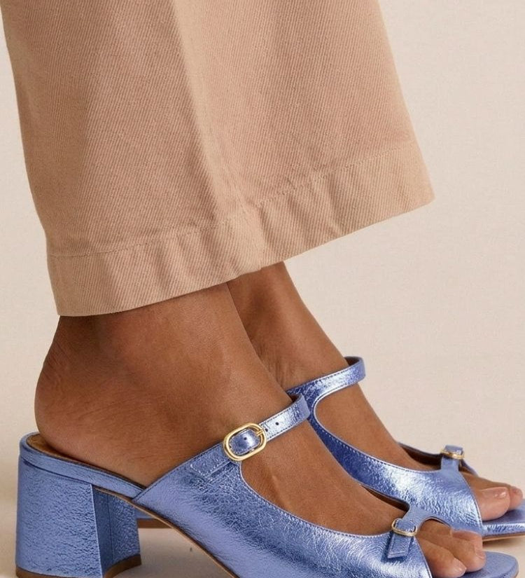 Hermelinda - Sapatos Slingback Ouro