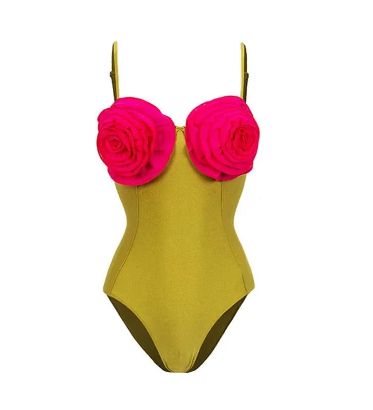 Floral Decor One-Piece Swimsuit
