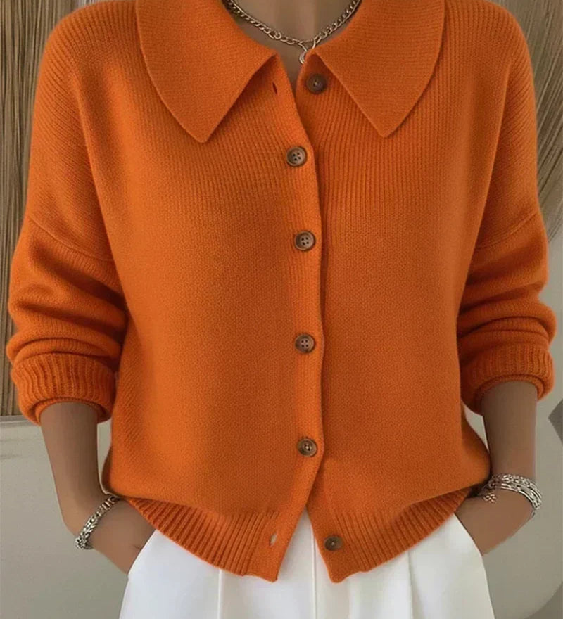 Clarisse - Cardigan com Colarinho