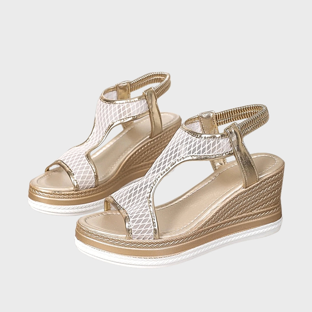 Helena | Sandálias Ortopédicas Elegantes de Cunha