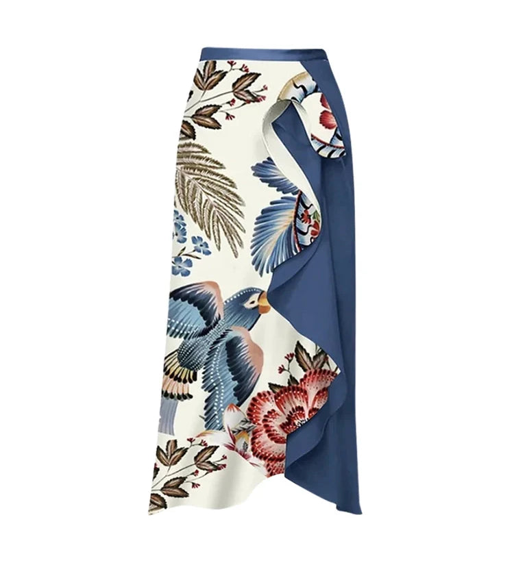 One-Shoulder Toucan Print Monokini