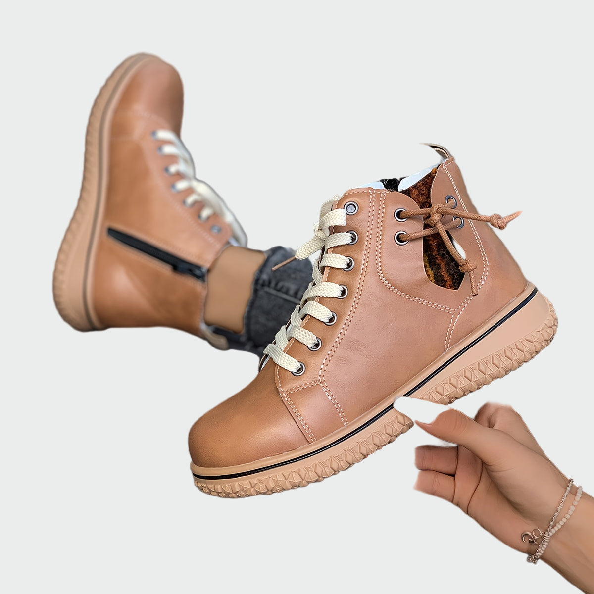 Mariana - Botins orthopédiques em couro à la cheville