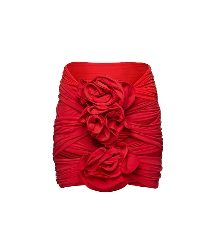 Swimsuit Set with 3D Floral Detail