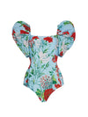 Puff Sleeve Swimsuit / S