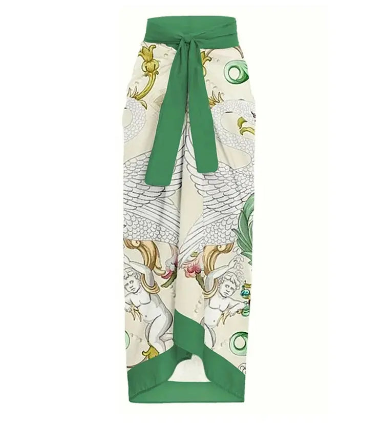 Appliqué Backless Sexy Swimsuit Set