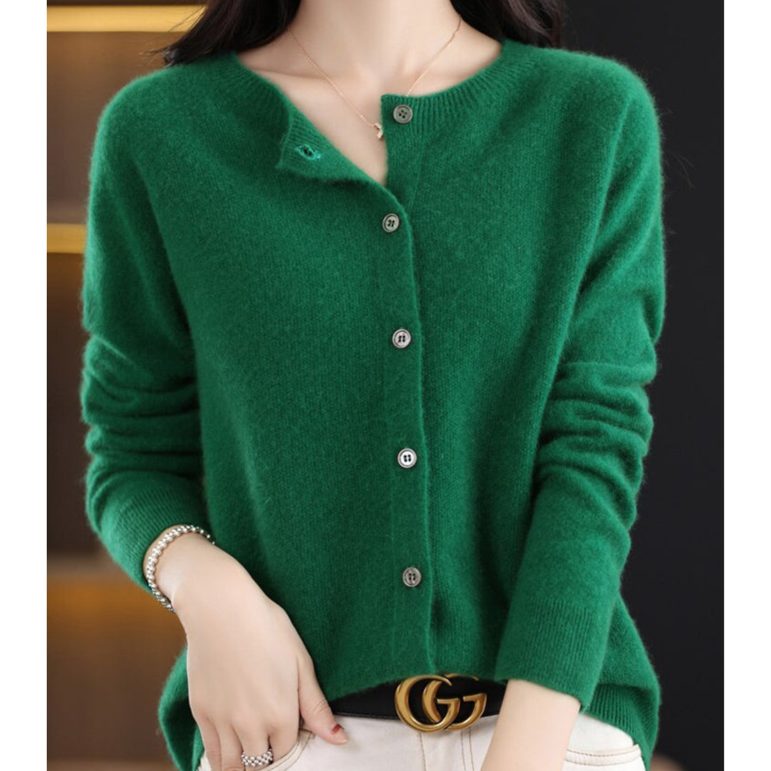 Alice | Cardigã de Lã Merino e Cashmere