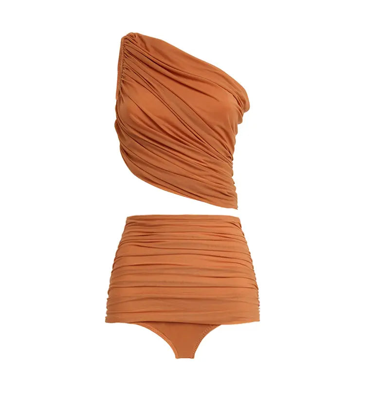 Retro Mesh Patchwork Bikini Set